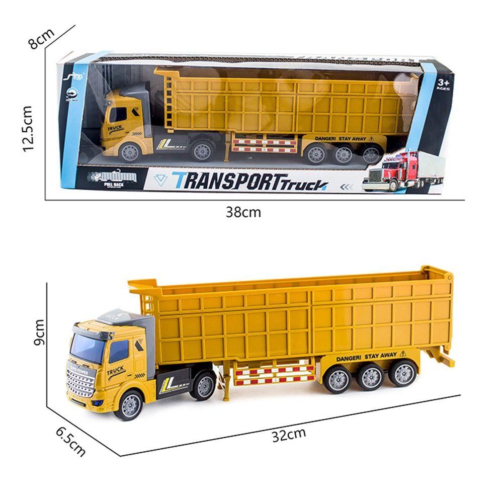 Kid Model Alloy Car Carrier Truck Diecast Pull Back Car Funny Truck Assembled Model  Gift Toys