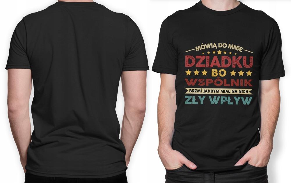 KOSZULKA PREZENT NA DZIEŃ DZIADKA WSPÓLNIK ŚMIESZNY TEKST PREZENT Roz. XL