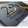 Personalised Wall Address House Number Acrylic Pet Plaques Outdoor Family Name Address Cat/Dog Door Sign White/Black