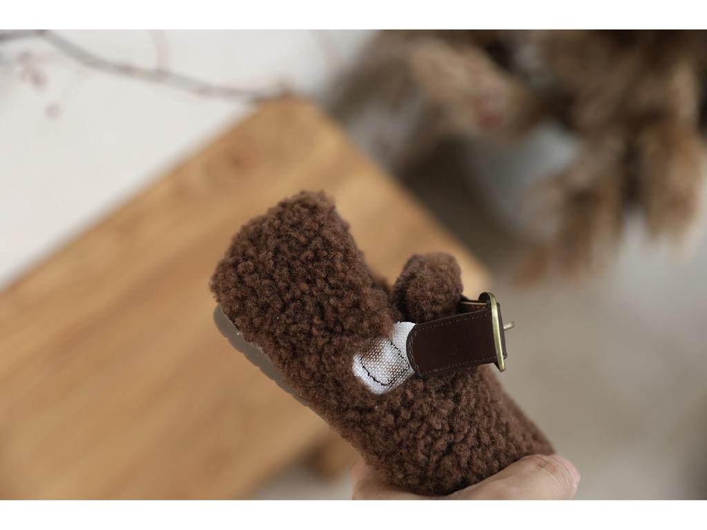 Girls' Furry Moccasins: Plus Velvet Flat Slip-on Mary Jane Cotton Shoes for Autumn/Winter 2025