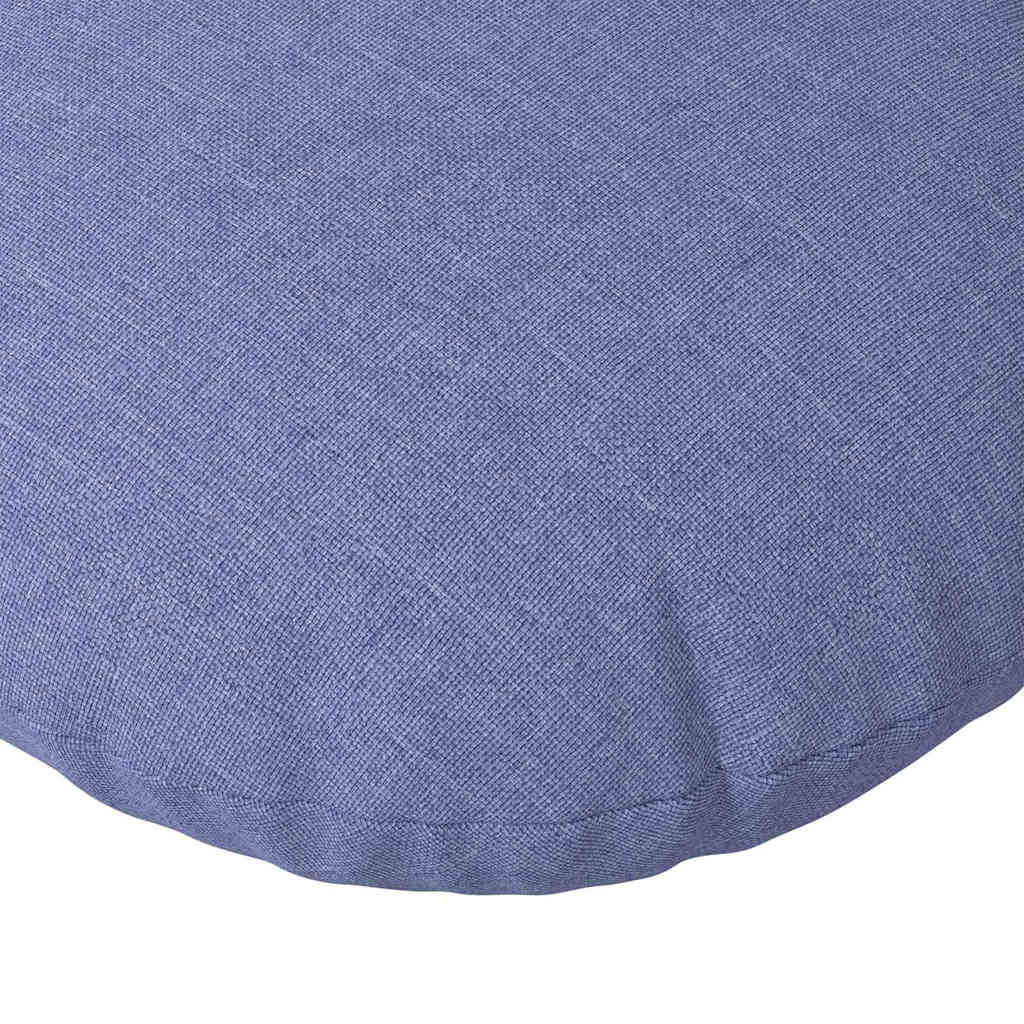 Seat Cushion Set 2 Pcs Denim Blue Ø40 X 13 Cm Fabric