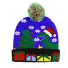 2025 autumn and winter new knitted hat Christmas holiday party LED light Christmas hat