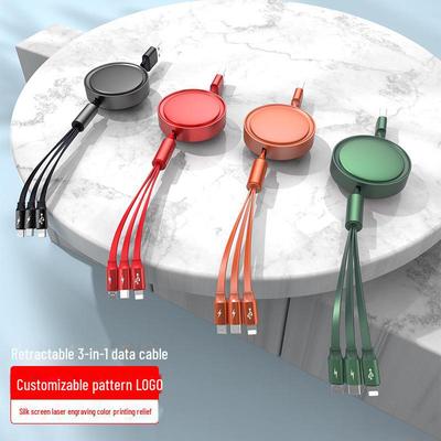 3-in-1 Retractable 3A Fast Charging Cable - Compact and Customizable Gift