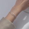 Double Layer Curved Tube Starry Asymmetric Bracelet Fashion Light Luxury Personalized Women Jewelry