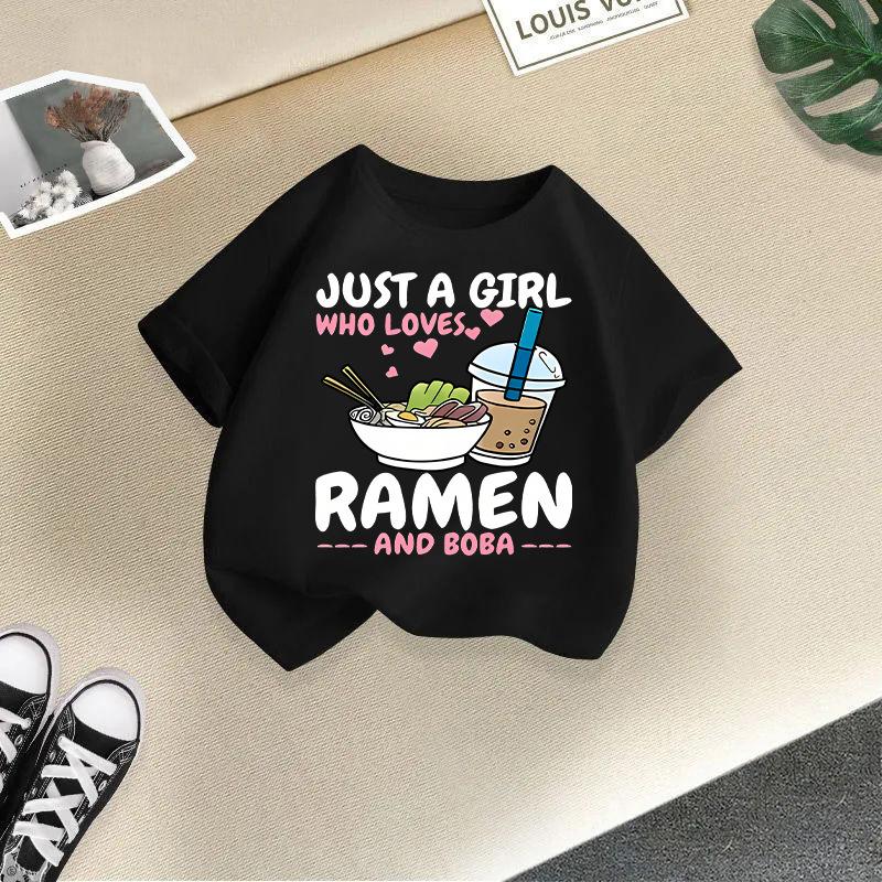 Dívčí tričko top 2-13 let volný střih ležérní kulatý výstřih krátký rukáv chlapecké tričko módní potisk krátký rukáv