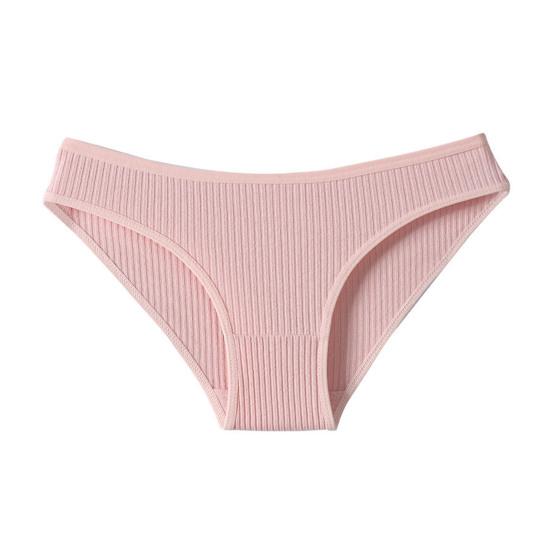Cotton Thongs for Women Low Rise Sexy Ribbed No Show Ladies Panties Soft Breathable