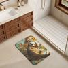 1PC Sloth Pattern Kitchen Rug Non-Slip Door Mats Pop Design Bathroom Rug Bath Mat Carpet for Home Sink Laundry Decor