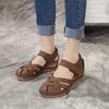 Baotou Schuhe rutschfeste große Sandalen Keilabsatz Damenschuhe Klettschuhe außerhalb der Nählinie