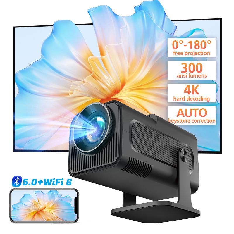 HY300PRO 4K UHD Smart Mini Portable Home & Outdoor Projector
