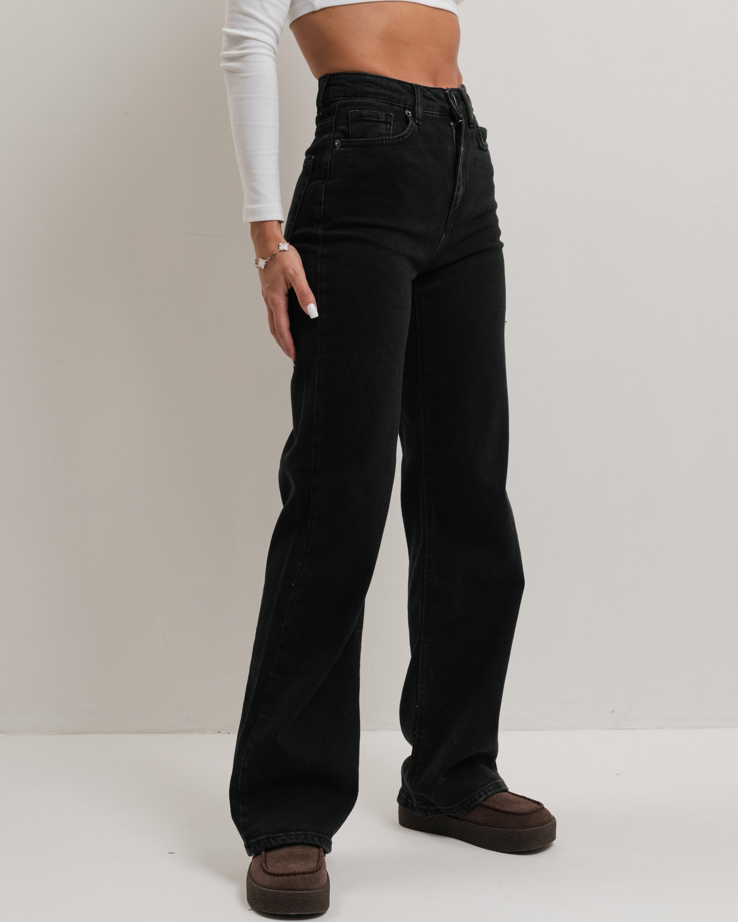 

Straight jeans ZEO BASIC 4994 34 black 36 чорний