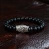 Noter Retro Men Bracelet 8mm Stone Beaded Braslet 5 Colors Available Meditation Healing Viking Hand Accessories Pulseria Hombre