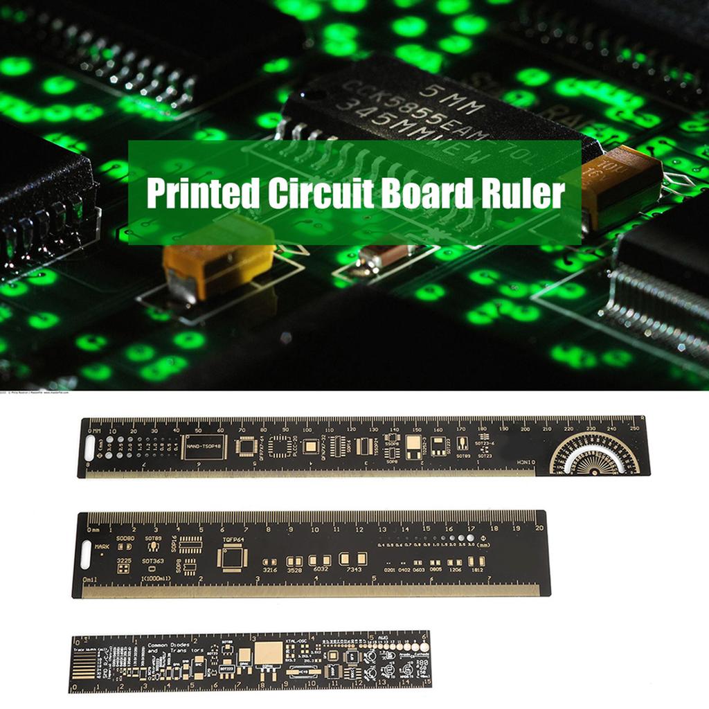 3PCS 6.37.8710.23 Inch Multifunctional Printed Circuit Board Ruler for Electronic Engineers