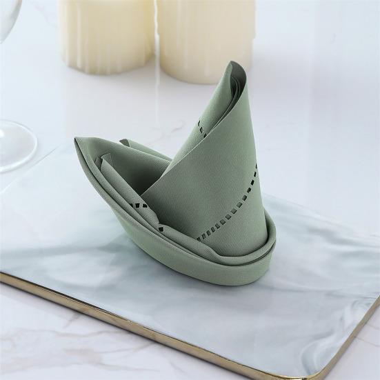 Napkin Cloth Hollow Design Lace Trim Reusable Fabric Wear-Resistant Napkin Fabric Hotel Banquets Weddings Napkin Cloth