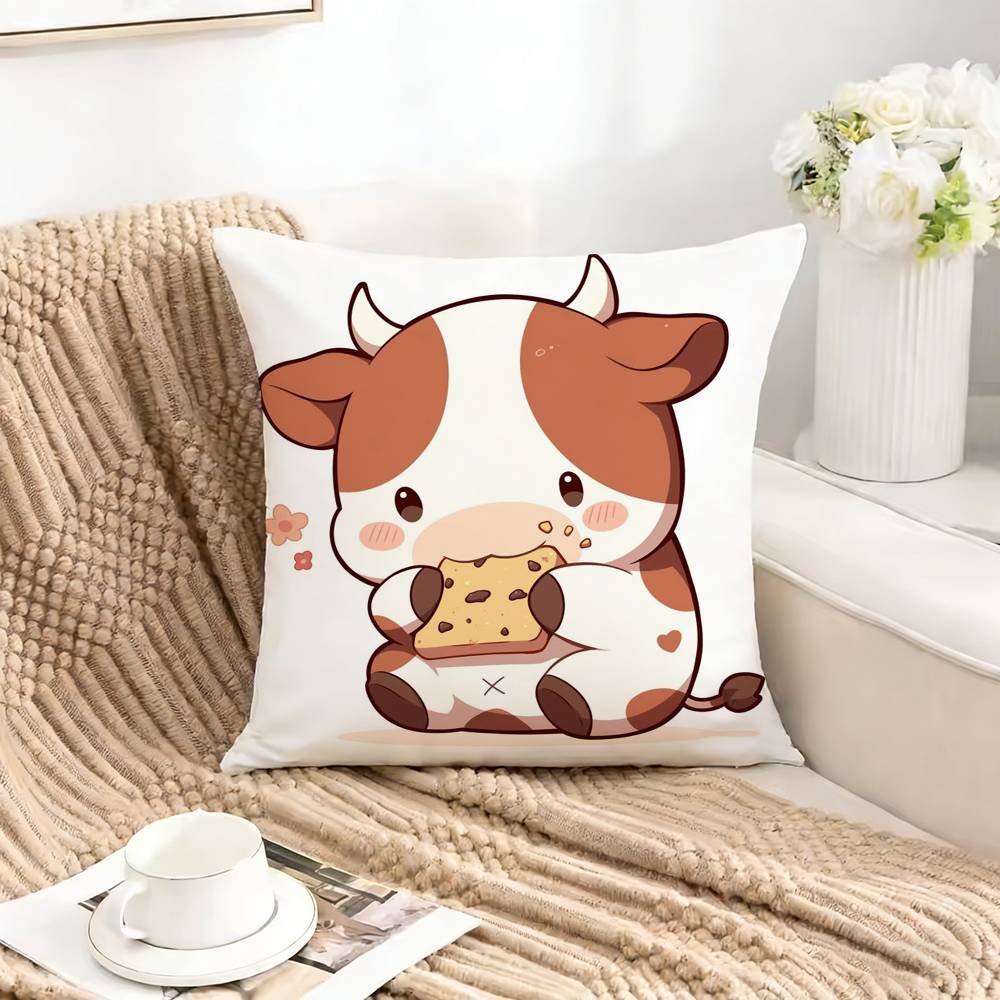 

MMilk Dairy CCow Square DoubleSided printed Pillow Case Bedroom Bedside Pillow Sofa Cushion Cover 30X30cm