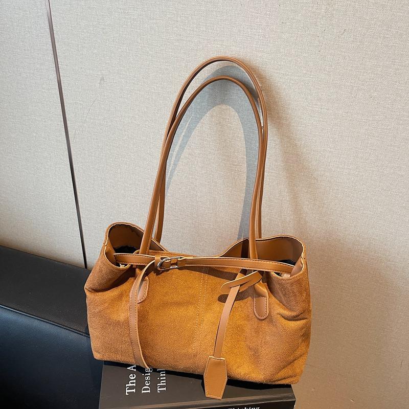 Deerskin fleece bag women's new autumn and winter fashion high-end shoulder messenger bag large-capacity commuter tote bag