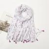 Fashion Thin Tassel Viscose Shawl Scarf for Women Luxury Design Neckerchief Wrap Pashmina Muslim Hijab Echarpes 180*90Cm