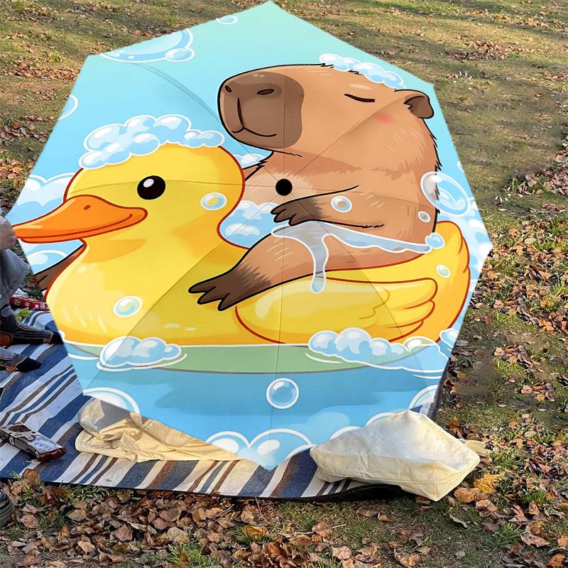 1PC Duck Bear Umbrella-8-Rib Reinforced Portable Folding Travel Suitable for All Seasons Outdoor Daily Use-G403