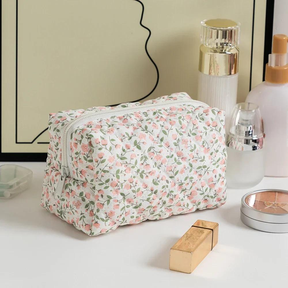 Floral Printed Lipstick Storage Makeup Bag Women's Cosmetic Bag Beauty Organizer Case Travel Makeup Pouch Toiletry Organizer