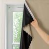 Doppellagiger Verdunkelungsvorhang, Transparent + Verdunkelungsstoff, Vollständige Verdunkelung, Bohrlos, Selbstklebendes Klettband Dekorative Fensterabdeckung