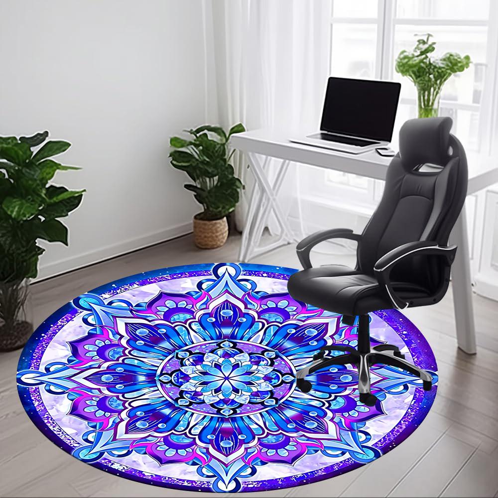 1pc Mandala Chair Carpet for Office - Durable, Ideal for Chair Mats, Stylish & Functional Decorative Rug Yy260130069
