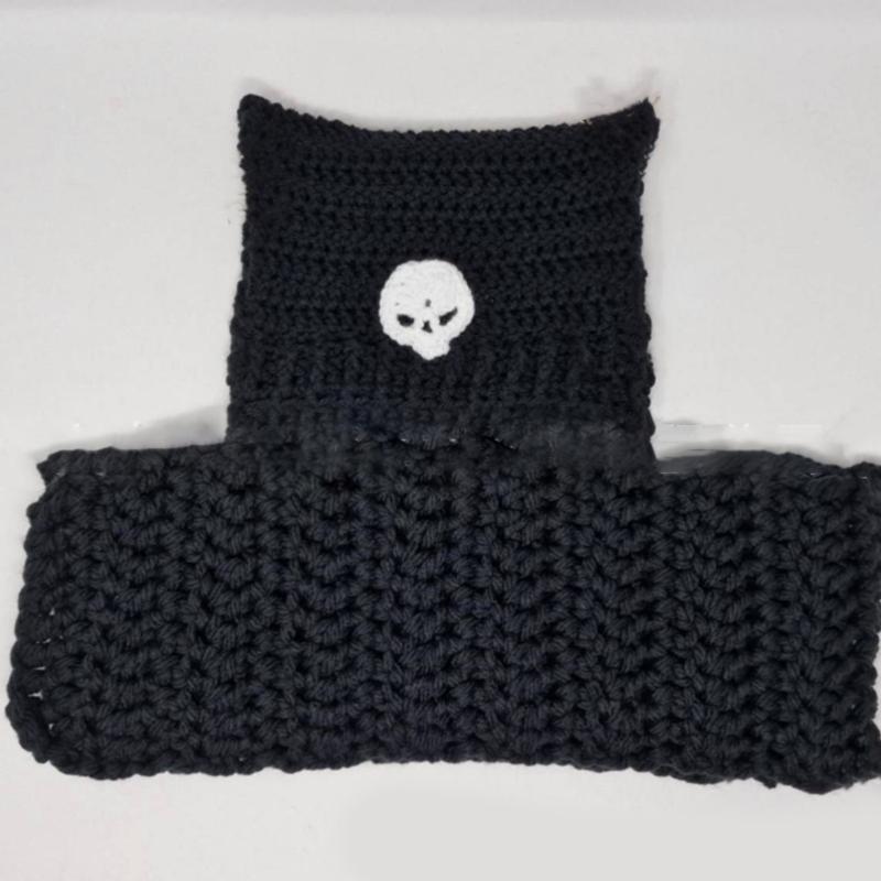 Y2K Anime Ear Cap Windproof Hat Female Beanie Headwear Handcrochet Pullover Hat