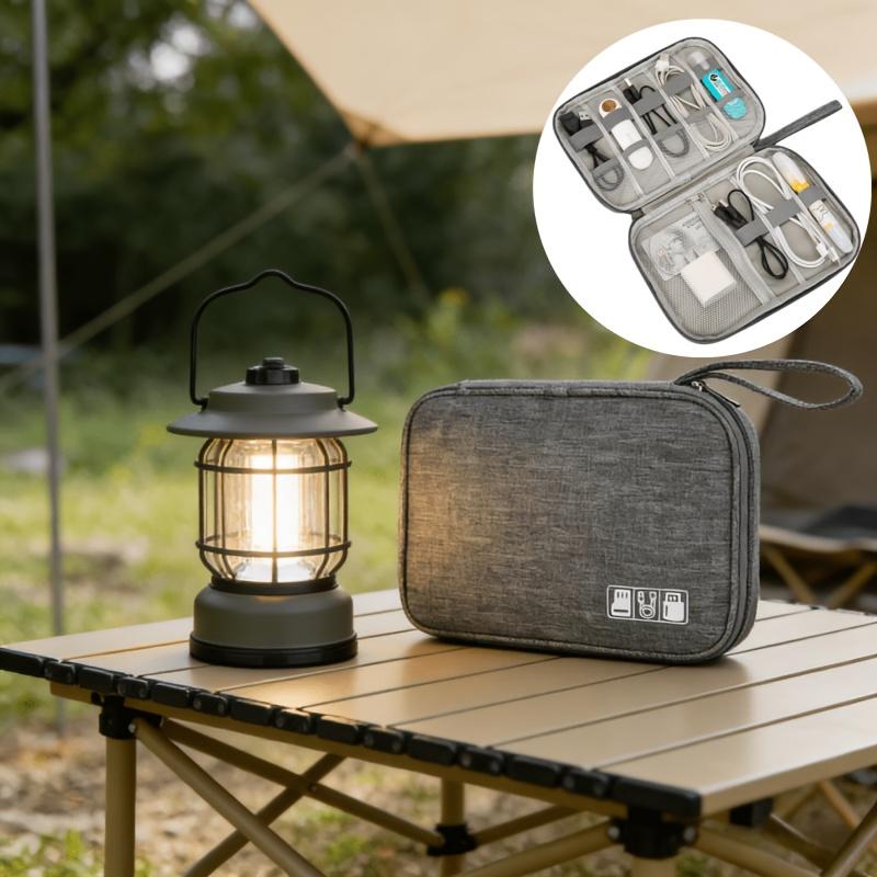 Travel Cable Organizer and Electronic Accessory Bag - Multifunctional Pocket-Sized Tech Gear Pouch for Chargers, USB Data Cables, Headphones