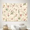 Floral Birds Pattern Wall Tapestry Machine Washable All Season Decor Art Print Nature Botanical Design Home Durable materials