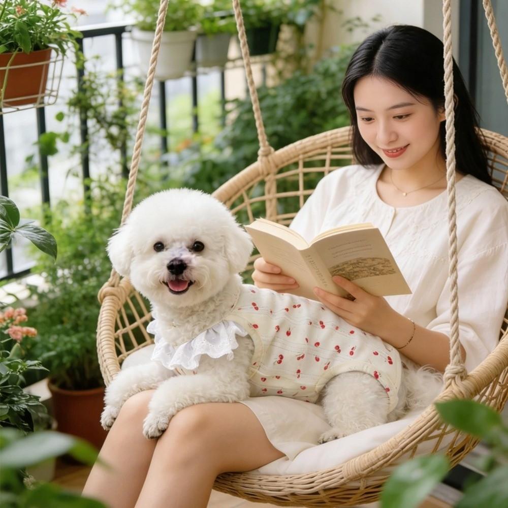 Bow Print Dog T-Shirt Breathable Summer Pet Vest Fashion Dog Pajamas  Spring Summer Season