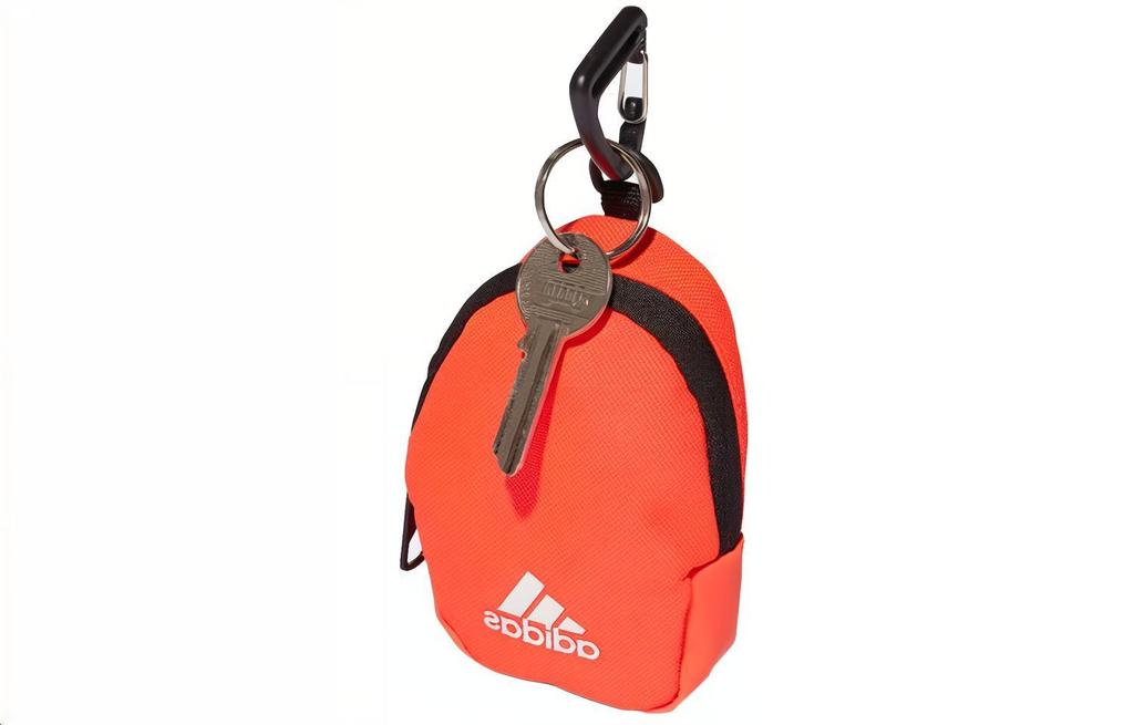 adidas Recycled Polyester Charm Bag Card Holder Key Pouch Coin Purse Regular Unisex Orange H58201