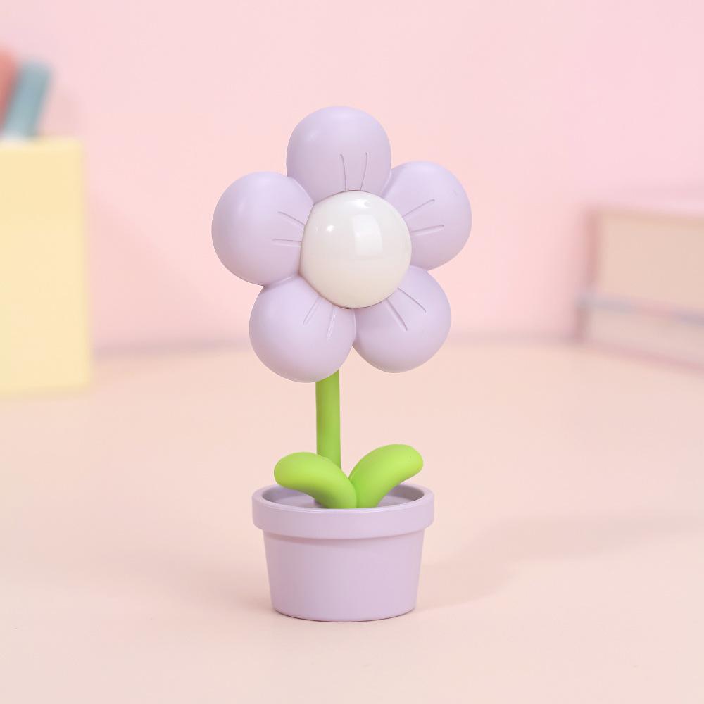 Mini LED Çiçek Gece Lambası Sevimli Küçük Masa Lambası Masaüstü Süsü Başucu Yatak Odası Ortam Işıkları Çocuk Oyuncağı Çocuklar Tatil Hediyesi
