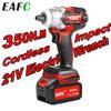 Chave de Impacto Elétrica Sem Escovas 21V, Conjunto de Chaves de Impacto Elétricas Sem Fio, Chave de Impacto Elétrica de 1/2 Polegada, Equipado com Bateria de Lítio de 3.0Ah
