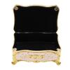 Decorative Jewelry Box with Rose Pattern Vintage Trinket Organizer Box Case for Ring Earrings Necklaces