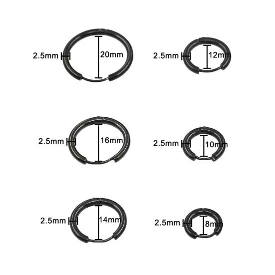 1 Pair Stainless Steel Fashion Punk Unisex Ear Hoop Circle Earrings Jewelry Gift