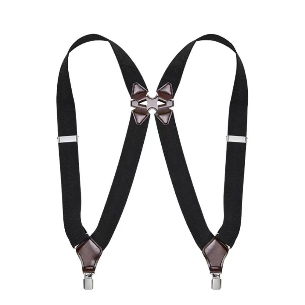 3.5cm Wide Man's Suspenders Elastic Hip-Clip Straps Vintage Side Clip Suspender Belt Costume