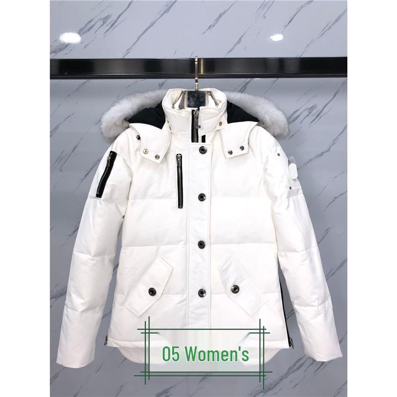 3Q Kleine Schere Winter Daunenjacke mit Fuchsfellkragen - Herrenmodell 06 / Damenmodell 05