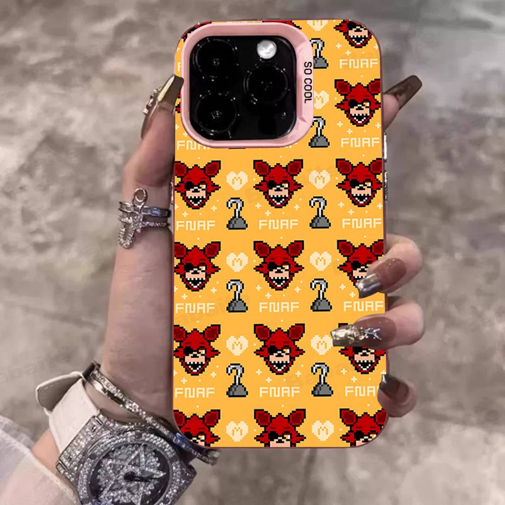 

Fnaf Five-nights-At-Freddys Anime Phone Case Color Silver Shell For lPhone 17 16 16e 15 14 13 12 11 Pro Max Plus iPhone 14pro max