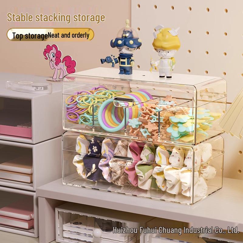 Transparent Hair Accessories Storage Box for Children - Organize Bands, Clips, Ties, Pins, and Scrunchies for Baby Girls