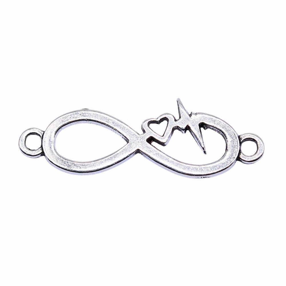 Infinity Connectors Heart Bracelets Charms Lightning Romantic Jewelry Findings
