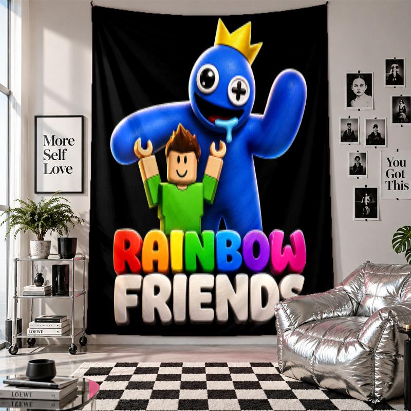 Wall TapestryRainbow Friends Art Hanging Cloth Decorative Background Cover for Room Decoration