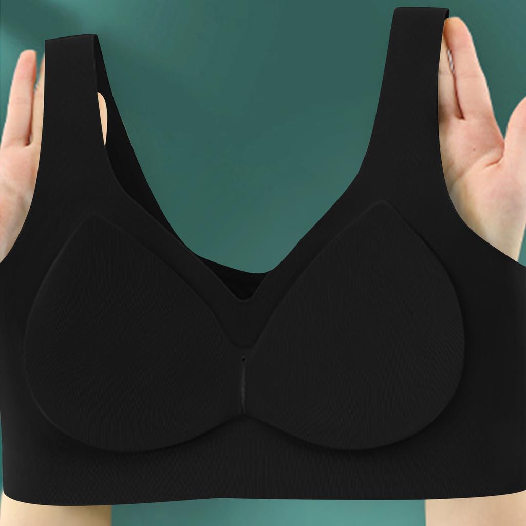 Women's Seamless And Comfortable Underwear, Large Size, Large Chest, Small Display, Gathered Full Face Bra