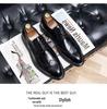 Men's Pointed Toe Leather Brogue Oxfords - British Style Casual & Formal Shoes for Spring and Autumn