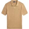 Polo Gesticktes Pony-Logo Muster Einfarbig Gerippter Kragen Baumwolle Kurzarm Pullover Strickoberteil Normale Passform Herren Oberteile 710P07774-003