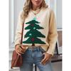 Christmas Tree Pullover Women's Sweaters Autumn Winter Round Neck Loose Holiday Womens Knitted Sweater Elegant Sweater Woman