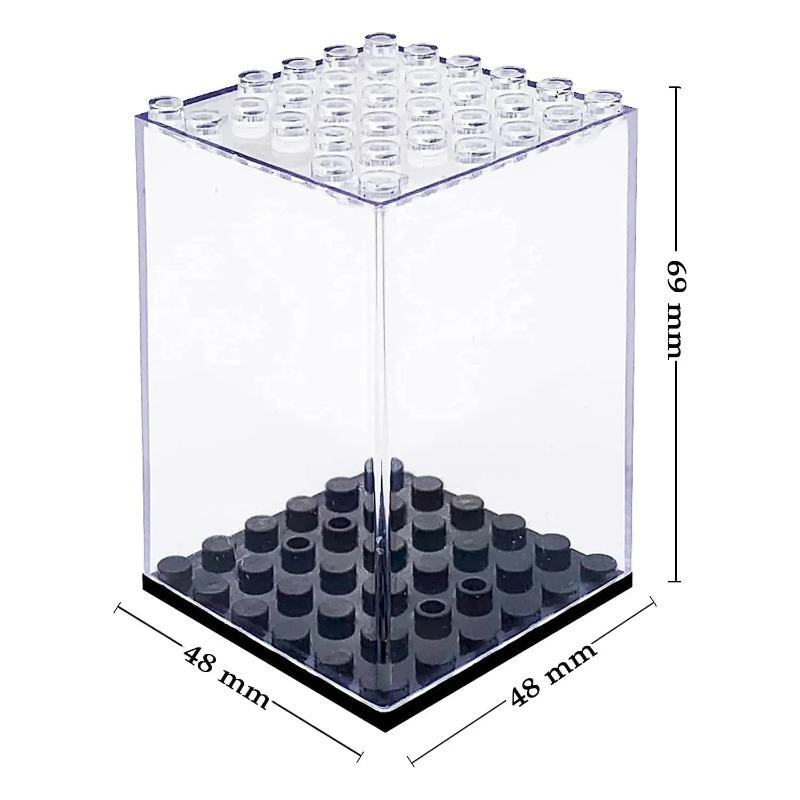 Building block display box is suitable for Lego mini dolls. Transparent dust-proof boxes can be stacked to store small particles