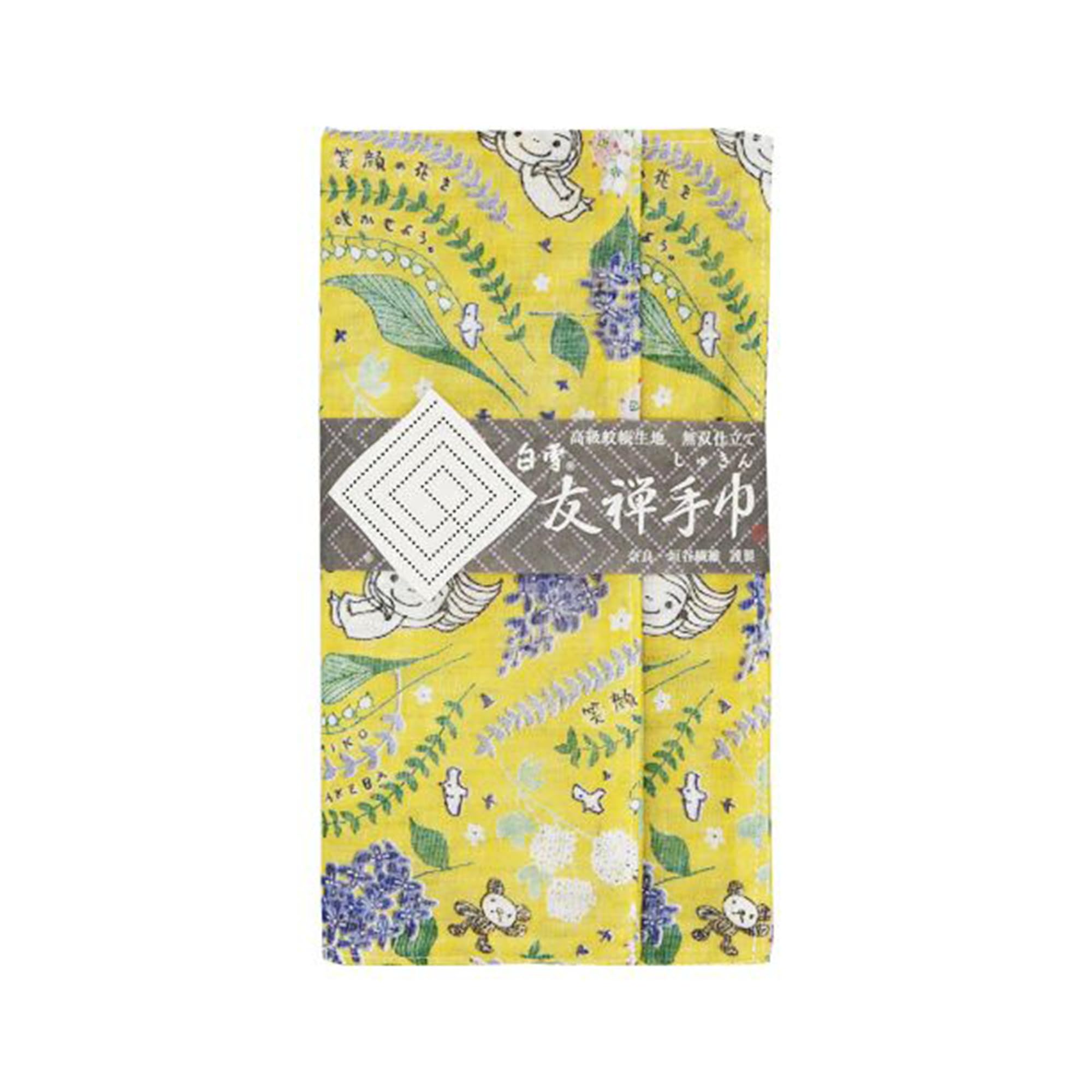 Shirayuki Fukin Shirayuki Yuzen Smiling Flower Dishcloth, Handkerchief,