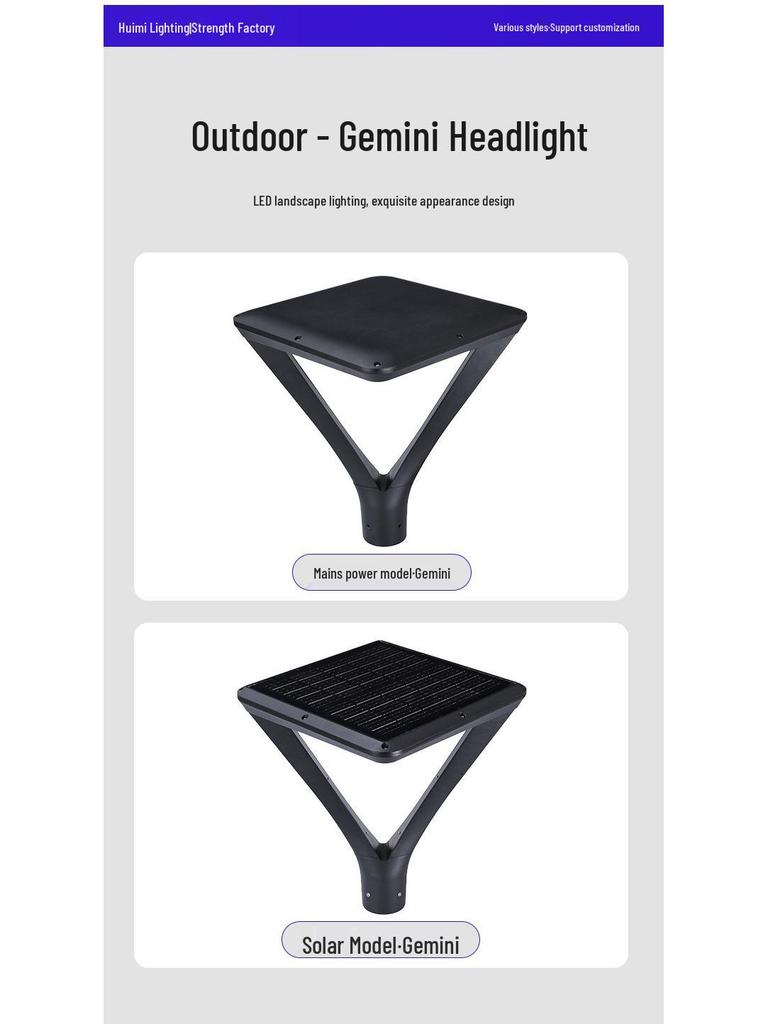 Super Bright Waterproof Solar Street and Courtyard Light for Outdoor Garden and Villa.