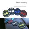 Non-slip Car Water Cup Pad Cat Paw Footprint Rubber Mat for Bottle Holder Coaster Auto Interior Anti-skid Cup Holders