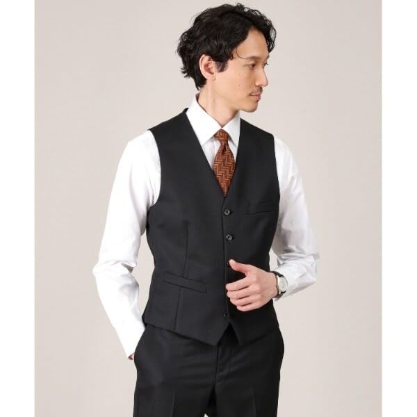Takeo Kikuchi Yagasuri Vest In Navy 02 Compatible with Suits Men's (Made Japan) - (093) (M) - Three-Piece (Product Code 93141015)
