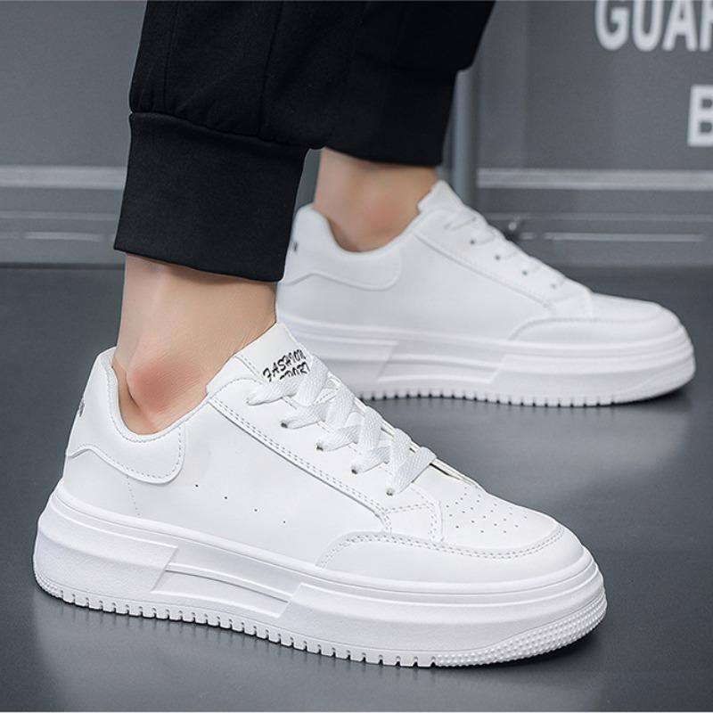 Men's Sneakers New Leather Men White Flat Casual Shoes Breathable Sports Shoes Shoes for Men Tenis Shoe Chaussure Homme