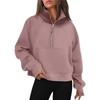 Yoga Wear Long Sleeve Hoodie With Pockets For Womens Casual Fitness
